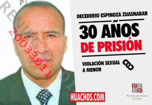 Confirman 30 años de prisión por violar a menor en Conaica, Huancavelica Confirman 30 años de prisión por violar a menor en Conaica, Huancavelica