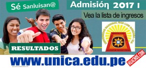 Examen de Admisión 2017 I - Universidad San Luis Gonzaga de Ica (UNICA) Examen de Admisión 2017 I - Universidad San Luis Gonzaga de Ica (UNICA)