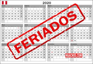 Feriados 2020 Perú: calendario de días no laborables del nuevo año Feriados 2020 Perú: calendario de días no laborables del nuevo año