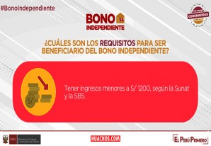 Bono independiente puede cobrarse por celular y sin necesidad de ir al banco Bono independiente puede cobrarse por celular y sin necesidad de ir al banco