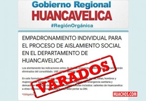 Varados: Cómo empadronarse para el proceso de aislamiento social en Huancavelica Varados: Cómo empadronarse para el proceso de aislamiento social en Huancavelica