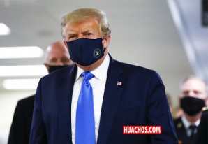 Por fin el presidente de EE.UU. se mostró por primera vez con una máscara Por fin el presidente de EE.UU. se mostró por primera vez con una máscara