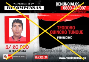 Un escurridizo feminicida huancavelicano fue capturado por las fuerzas del orden Un escurridizo feminicida huancavelicano fue capturado por las fuerzas del orden