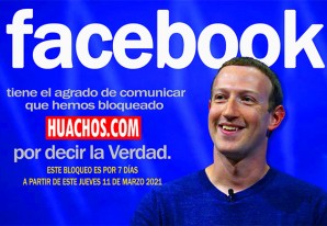 "One more time", el portal Huachos.com, fue bloqueado por Facebook "One more time", el portal Huachos.com, fue bloqueado por Facebook