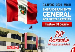 Embanderamiento general por Bicentenario del Perú a nivel nacional Embanderamiento general por Bicentenario del Perú a nivel nacional