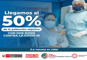 Covid-19: El 50% de la población objetivo ya está completamente vacunada Covid-19: El 50% de la población objetivo ya está completamente vacunada