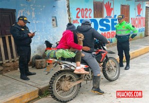 Efectivos de la Comisaría de Huachos detienen a dos sujetos con una vicuñita Efectivos de la Comisaría de Huachos detienen a dos sujetos con una vicuñita