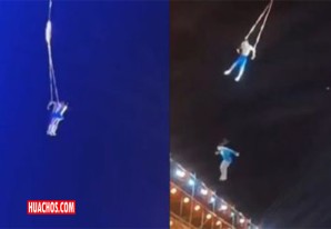 Muere una acróbata china al caer en plena actuación aérea | VIDEO Muere una acróbata china al caer en plena actuación aérea | VIDEO