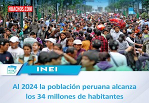 Al 2024, somos más de 34 millones de habitantes, según la INEI Al 2024, somos más de 34 millones de habitantes, según la INEI