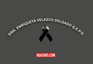 Fallecimiento de quien en vida la fue Sra. Enriqueta Velazco de Soldevilla Fallecimiento de quien en vida la fue Sra. Enriqueta Velazco de Soldevilla