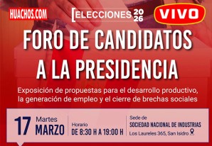 Sociedad Nacional de Industrias: Foro de Candidatos a la Presidencia – Elecciones 2026 | DIRECTO Sociedad Nacional de Industrias: Foro de Candidatos a la Presidencia – Elecciones 2026 | DIRECTO