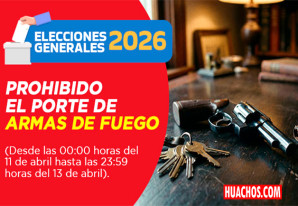 Advierten prohibición de portar armas del 11 al 13 de abril durante las Elecciones Generales 2026 Advierten prohibición de portar armas del 11 al 13 de abril durante las Elecciones Generales 2026