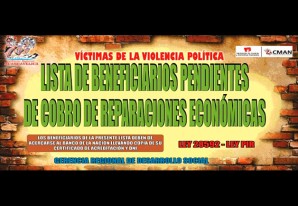 Lista de reparaciones de víctimas de violencia política - Huancavelica Lista de reparaciones de víctimas de violencia política - Huancavelica