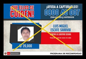 Van cayendo elementos del ranking de los más buscados en el país, el último es un chinchano Van cayendo elementos del ranking de los más buscados en el país, el último es un chinchano