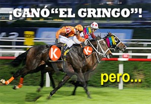 Flash Hipico: 'El Gringo' gana la carrera a 'La Hija del Chino' por media nariz, pero... Flash Hipico: 'El Gringo' gana la carrera a 'La Hija del Chino' por media nariz, pero...