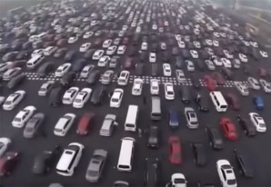 Congestionamiento monstruo del tráfico en la capital china Congestionamiento monstruo del tráfico en la capital china