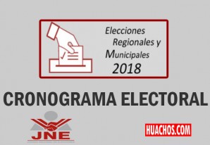 JNE publica cronograma electoral para comicios de octubre del 2018 JNE publica cronograma electoral para comicios de octubre del 2018