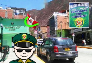 Bandera nacional es izada al estilo criollo por los policías de Churín-Lima Bandera nacional es izada al estilo criollo por los policías de Churín-Lima