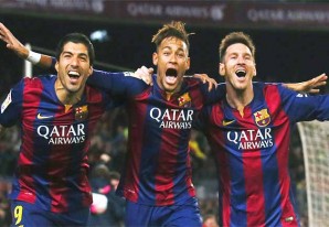 Algunas jugadas del tridente de la muerte Barca 2016 Algunas jugadas del tridente de la muerte Barca 2016