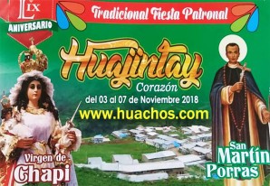 Programa completo de la Fiesta Patronal de Huajintay Corazón 2018 Programa completo de la Fiesta Patronal de Huajintay Corazón 2018