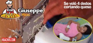Joven trabajadora pierde 4 dedos de la mano cortando queso para la pizza Joven trabajadora pierde 4 dedos de la mano cortando queso para la pizza